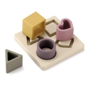 Παιχνίδια Σιλικόνης NinoMio Montessori - Πάζλ τεσσάρων σχημάτων