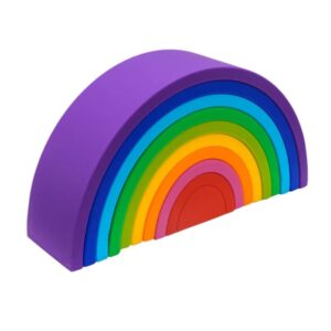 Παιχνίδια Σιλικόνης NinoMio Montessori-Παιχνίδι Στοίβαξης Ουράνιο Τόξο